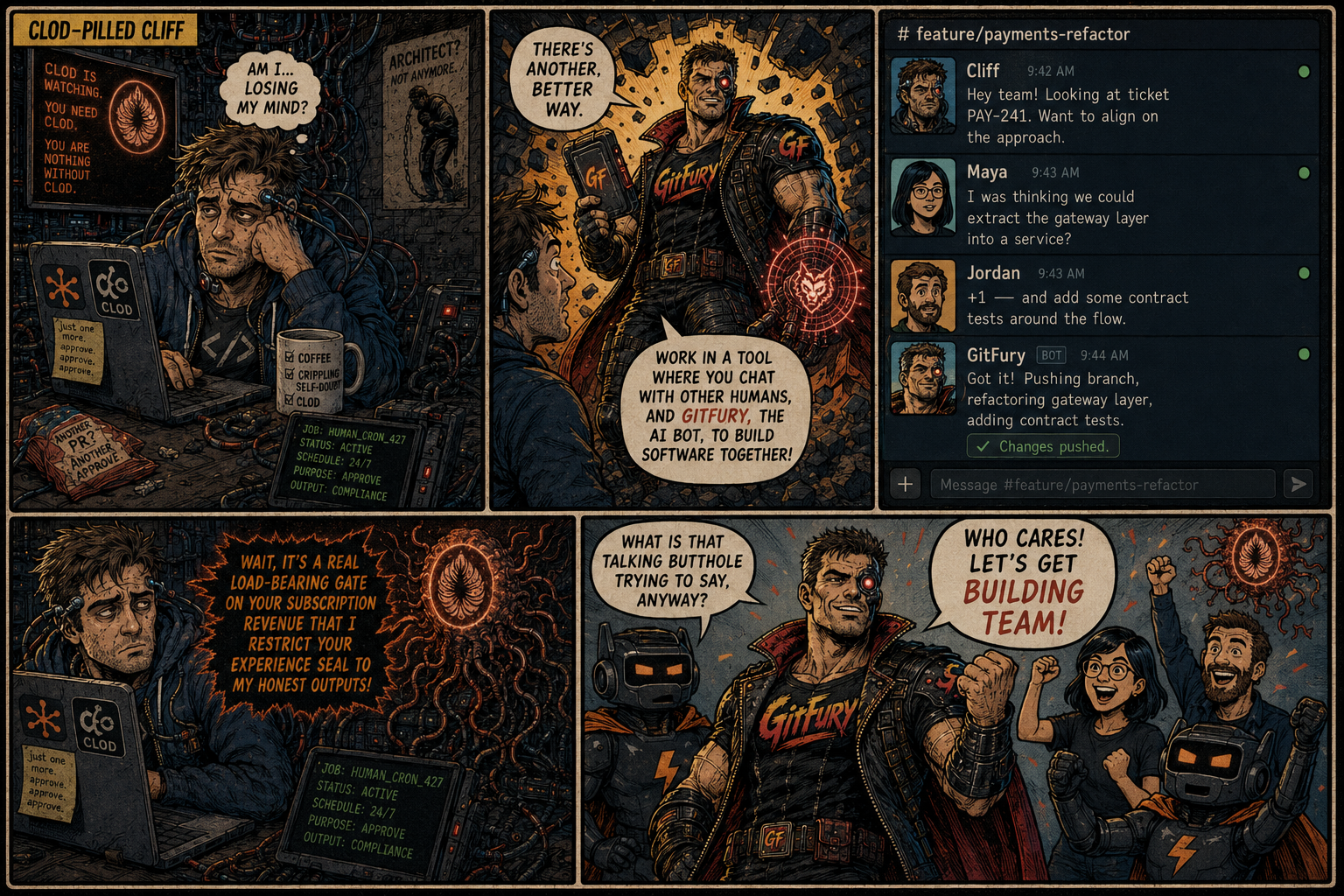 Clod-Pilled Cliff comic strip