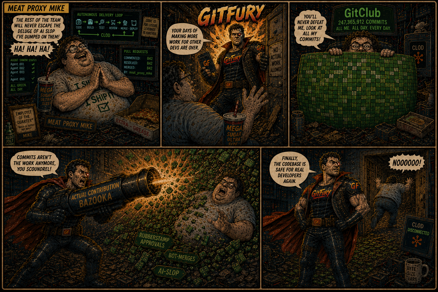 Meat-Proxy Mike comic strip